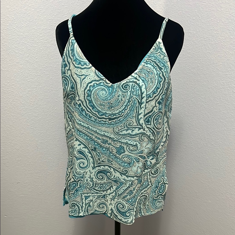 White House Black Market reversible Paisley Print Spaghetti Strap Top